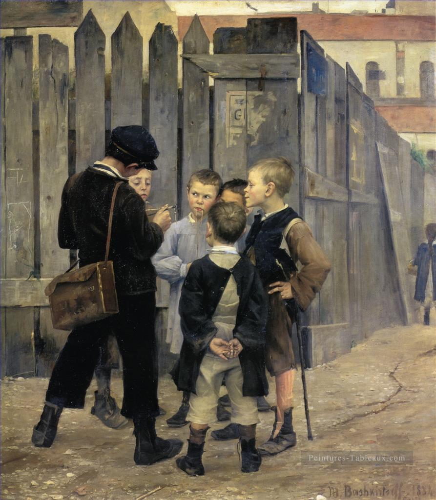 marie bashkirtseff la réunion 1884 enfant Peintures à l'huile